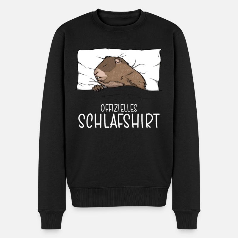 Offizielles Schlafshirt Murmeltier Schlafanzug - Männer Premium Bio Pullover - Schwarz