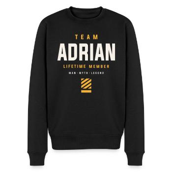 Team Adrian Lifetime Member Funny Name Adrian - Men's Premium Organic Jumper - black - Front - Nico (187cm)