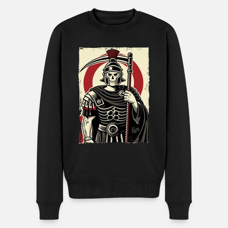 Römischer Sensemann Centurio - Männer Premium Bio Pullover - Schwarz
