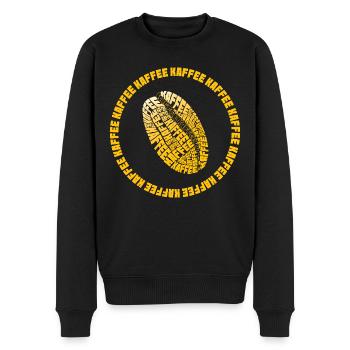 T-shirt en grains de café avec café - Pull Premium bio Homme - noir - Devant - Nico (187cm)