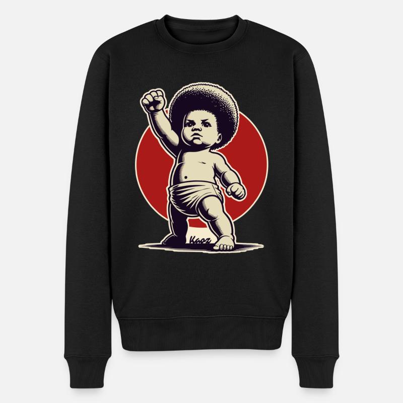 Bébé en pose de liberté - Pull Premium bio Homme - noir