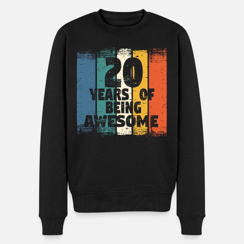 20 ans - Pull Premium bio Homme - noir