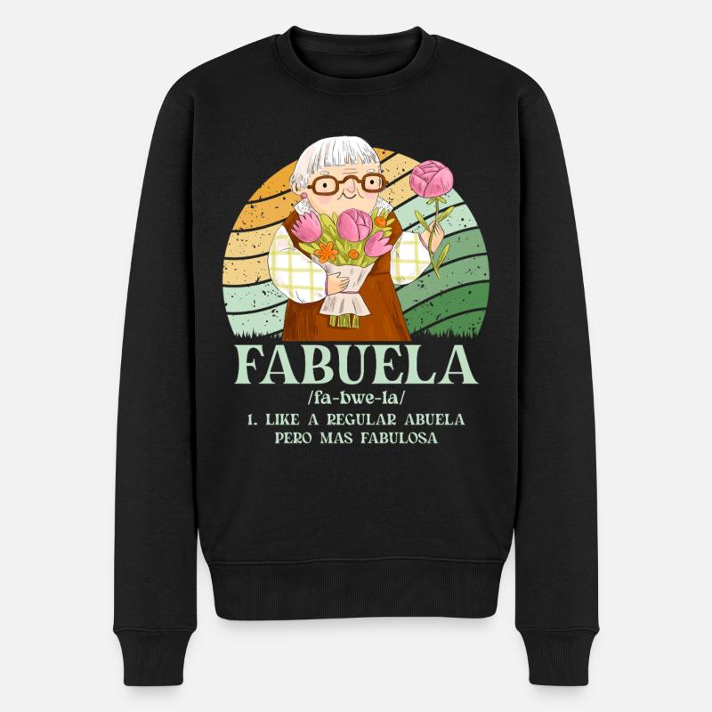 Fabuela - Männer Premium Bio Pullover - Schwarz