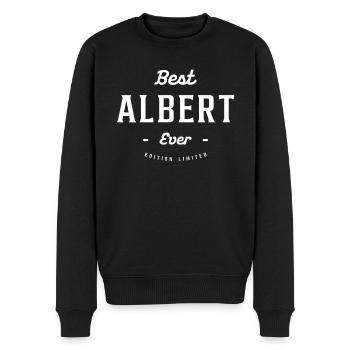 Bester Albert aller Zeiten - Name Albert - Männer Premium Bio Pullover - Schwarz - Vorne - Nico (187cm)