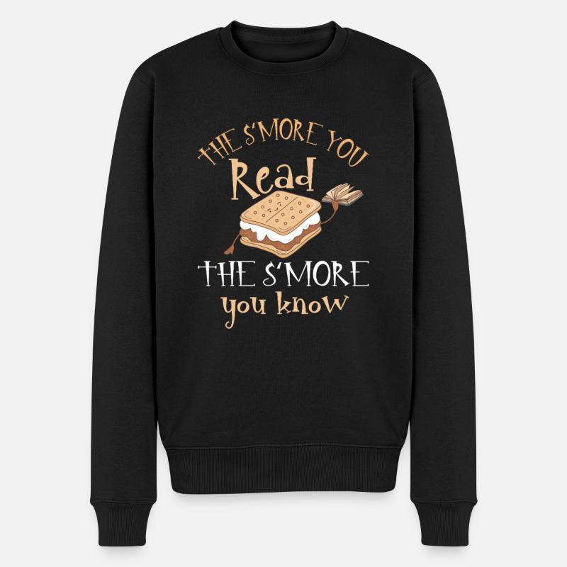 s'more, read, book, lover, perfect, reading, - Männer Premium Bio Pullover - Schwarz