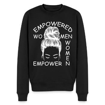 Empowerment Essentials: Elevate Your - Männer Premium Bio Pullover - Schwarz - Vorne - Nico (187cm)