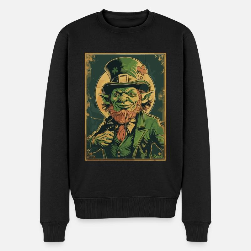 Fier lutin – Légende irlandaise - Pull Premium bio Homme - noir