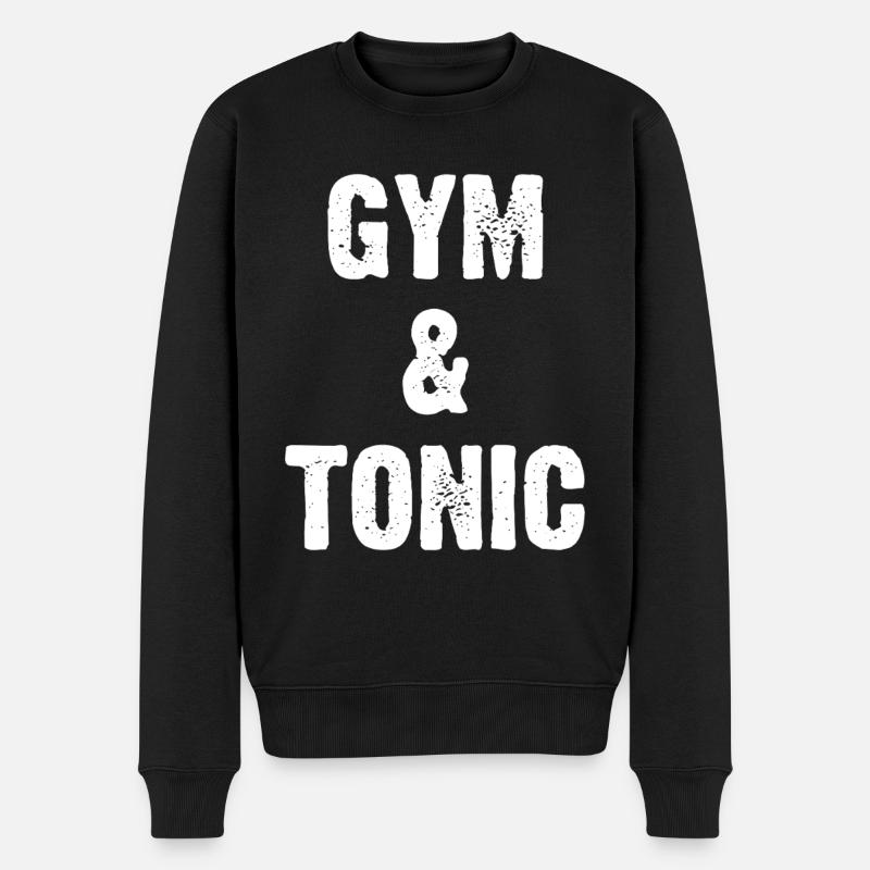 Gym & Tonic - Männer Premium Bio Pullover - Schwarz