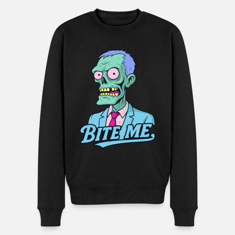 Zombie en costume – Mordez-moi ! - Pull Premium bio Homme - noir