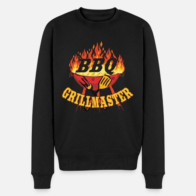 Grillmaster BBQ Grillen - Männer Premium Bio Pullover - Schwarz