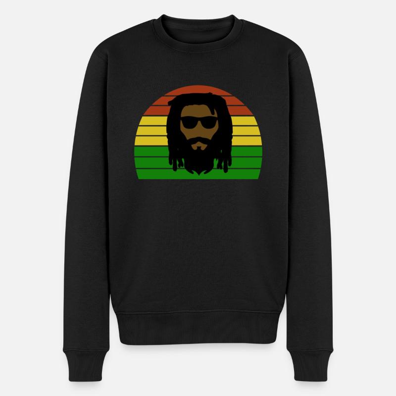 Rasta - Dreadlock - Raggae Rasta - Männer Premium Bio Pullover - Schwarz