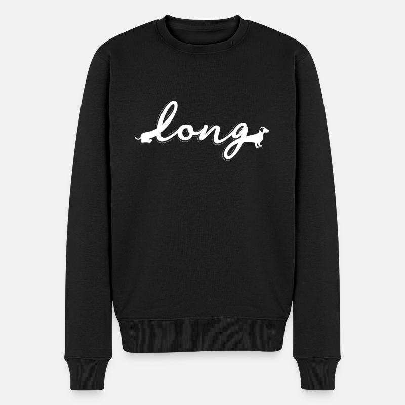 Long Dachshund Dackel Teckel - Männer Premium Bio Pullover - Schwarz