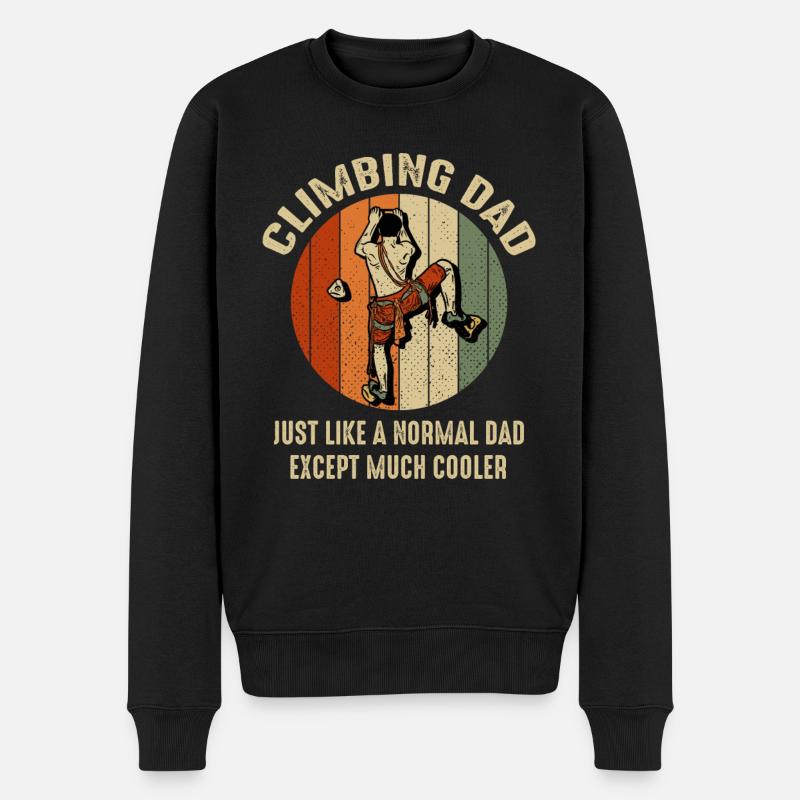 Grimper papa comme des papas normaux sauf beaucoup plus cool - Pull Premium bio Homme - noir