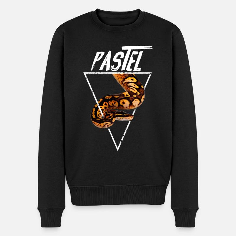Pastel Ball Python Besitzer - Männer Premium Bio Pullover - Schwarz