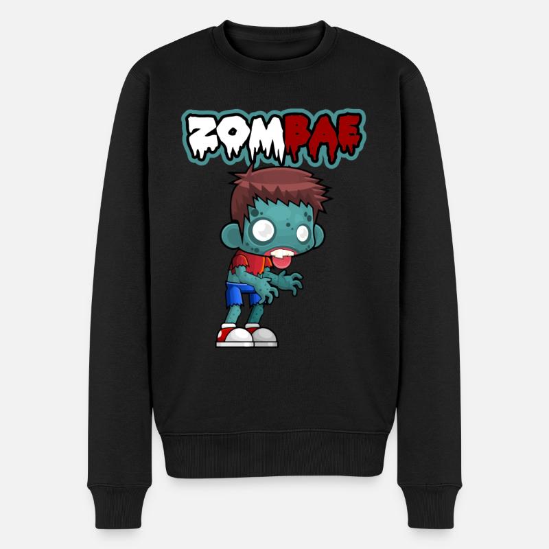 Drôle ZomBAE Zombie Halloween - Pull Premium bio Homme - noir