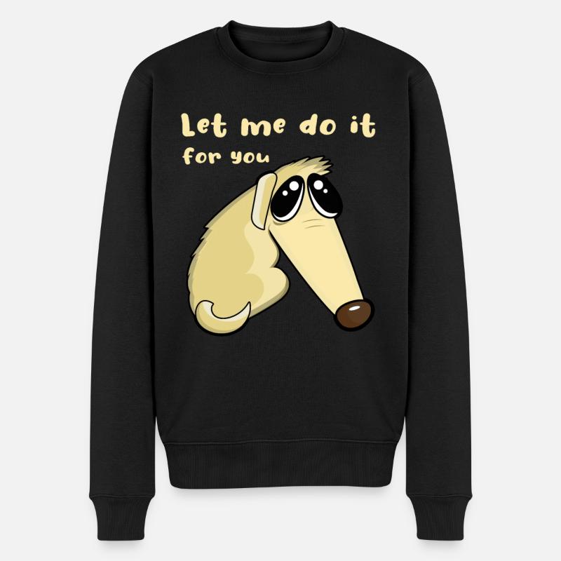 Barsoi Hund Borzoi Hund Let Me Do It For You - Männer Premium Bio Pullover - Schwarz