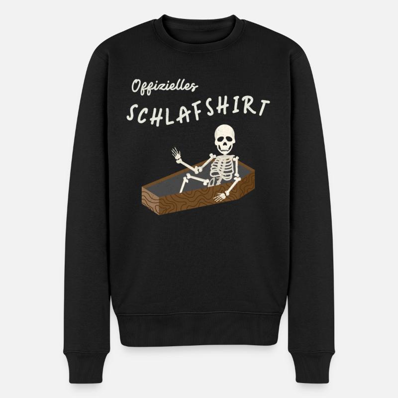 Chemise de couchage officielle Skeleton - Pull Premium bio Homme - noir