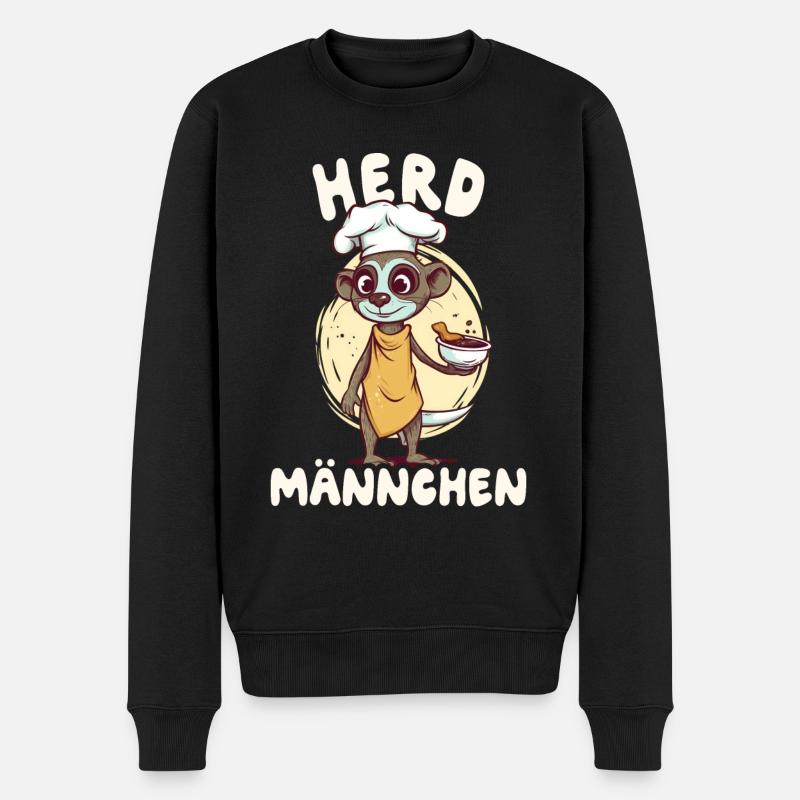 Herdmännchen Erdmännchen Koch - Männer Premium Bio Pullover - Schwarz