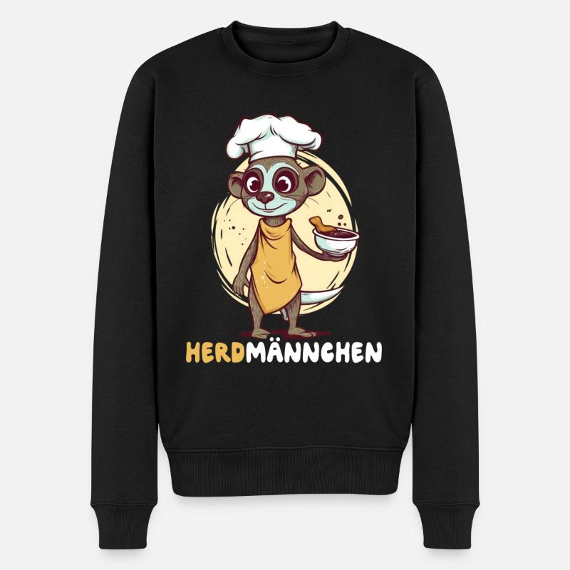 Herdmännchen Erdmännchen Koch - Männer Premium Bio Pullover - Schwarz