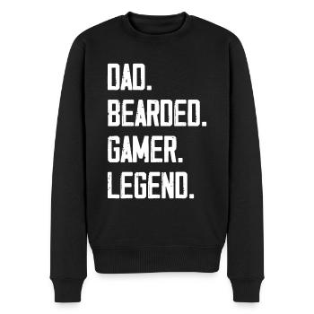 Dad Bearded Gamer Legend - Men's Premium Organic Jumper - black - Front - Nico (187cm)