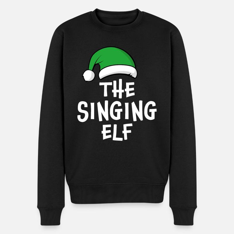Die singende Elfe - Männer Premium Bio Pullover - Schwarz