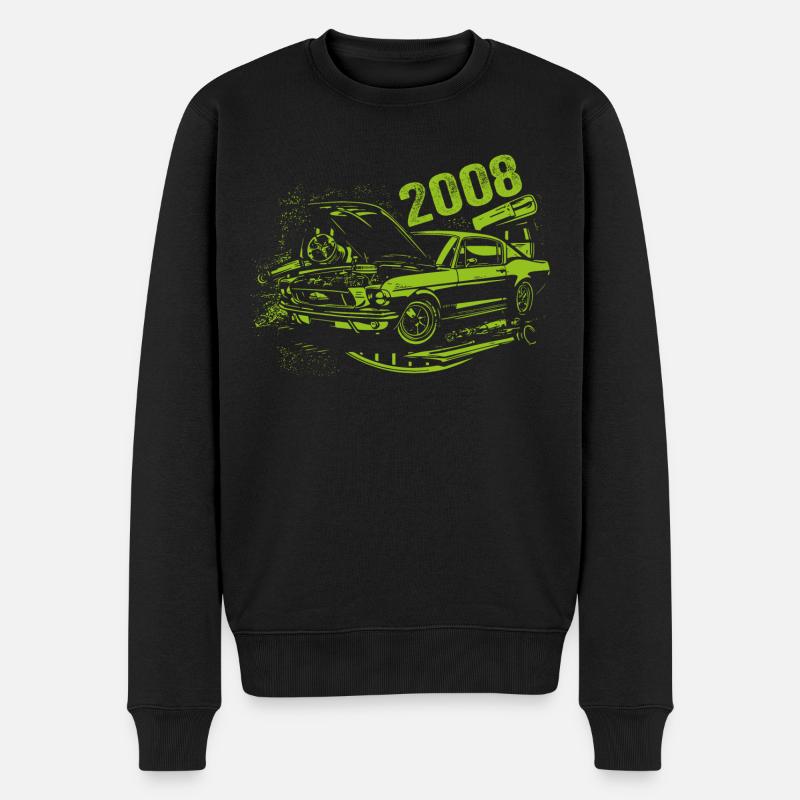 2008 Geburtstag Oldtimer Modell 2008 Vintage 2008 - Männer Premium Bio Pullover - Schwarz