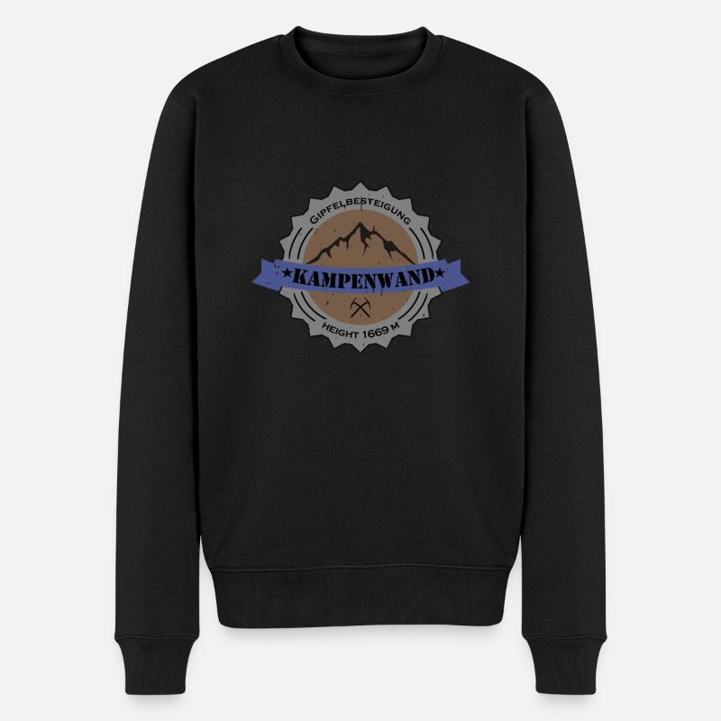 Gipfelbesteigung Kampenwand Height 1669 m - Männer Premium Bio Pullover - Schwarz