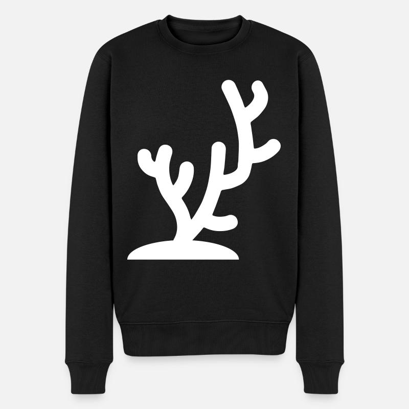 Korale ozean - Männer Premium Bio Pullover - Schwarz