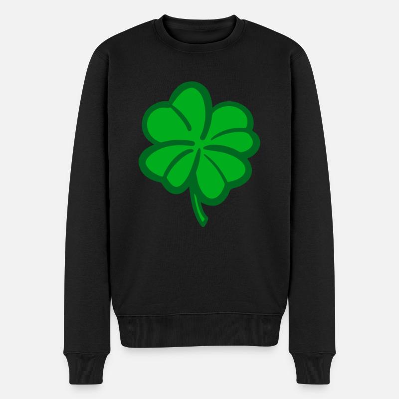 Trèfle à quatre feuilles - Pull Premium bio Homme - noir