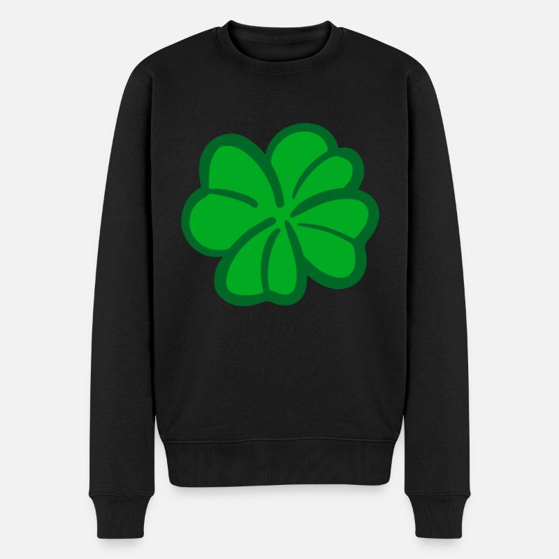 Trèfle vert bonheur - Pull Premium bio Homme - noir