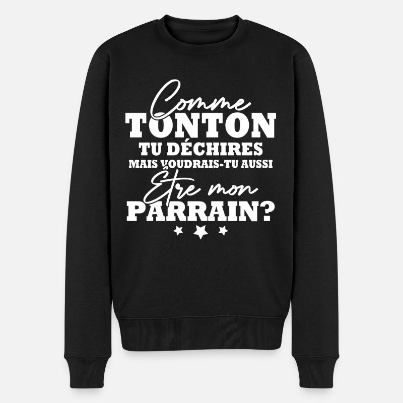 Tonton et parrain - Pull Premium bio Homme - noir