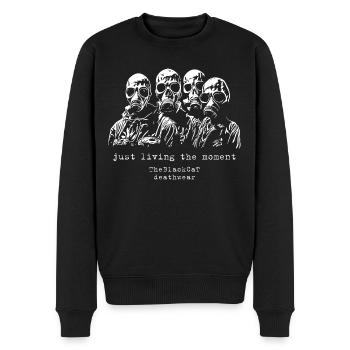 vivre l’instant présent - Masques à gaz - Pull Premium bio Homme - noir - Devant - Nico (187cm)