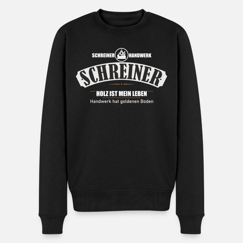 Schreiner Handwerk - Männer Premium Bio Pullover - Schwarz