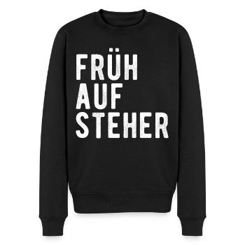 Early Bird Morning Person Early Bird - Men's Premium Organic Jumper - black - Front - Nico (187cm)