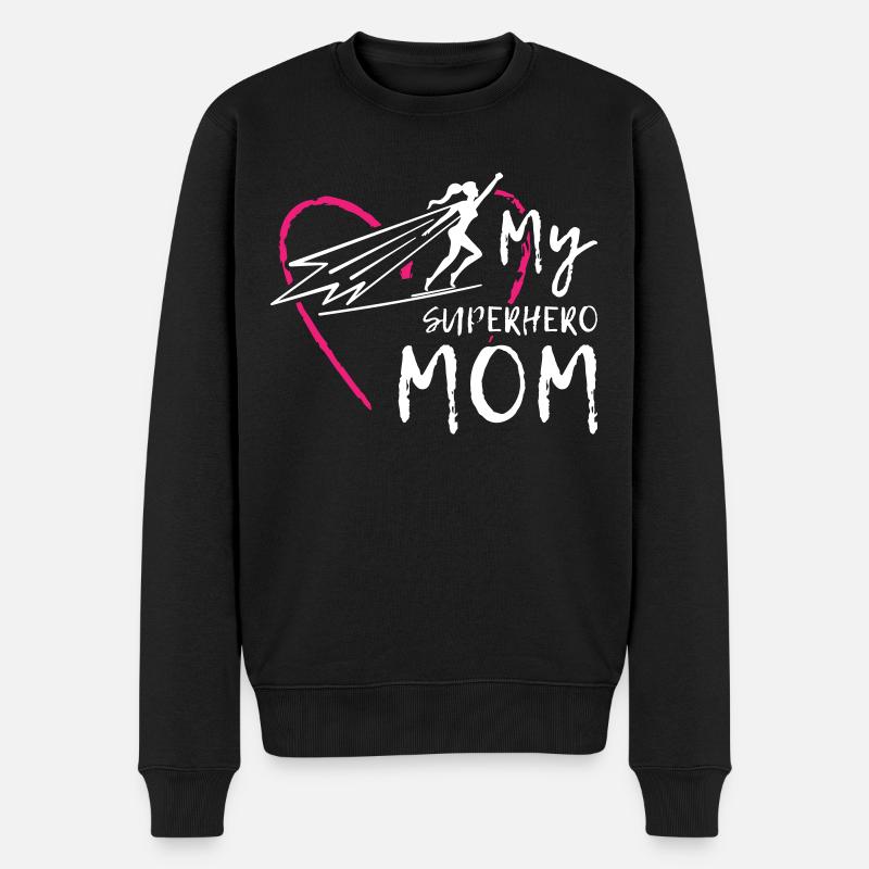 Ma maman super-héroïne - Pull Premium bio Homme - noir