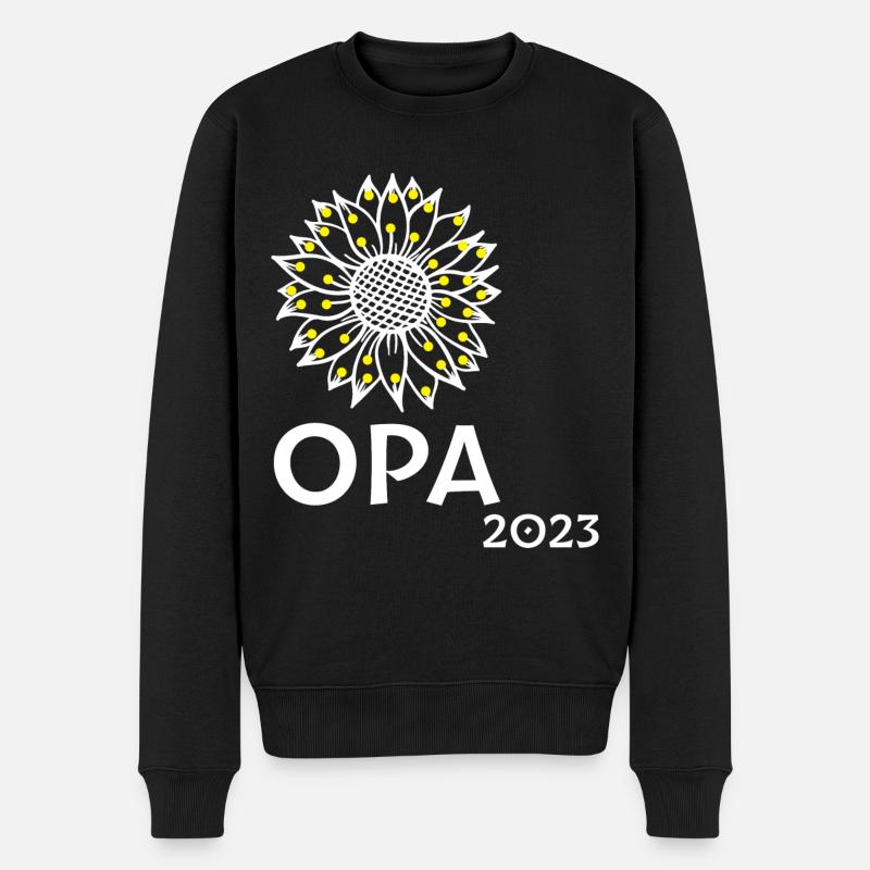 Opa 2023 loading - Männer Premium Bio Pullover - Schwarz