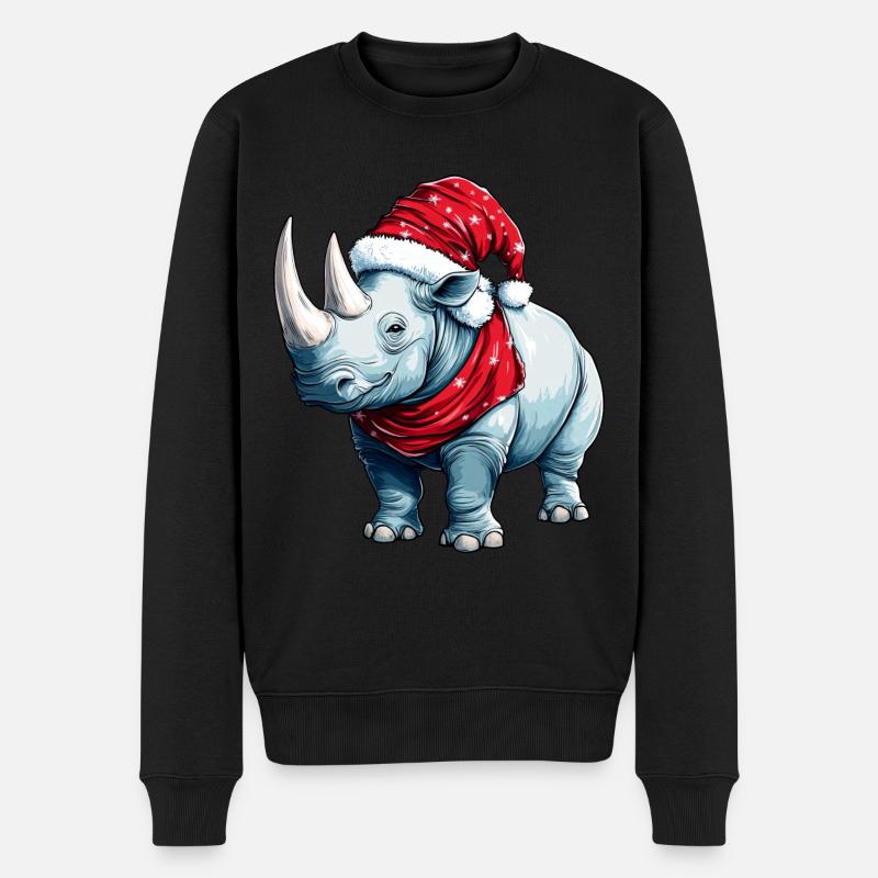 Noël des rhinocéros - Pull Premium bio Homme - noir