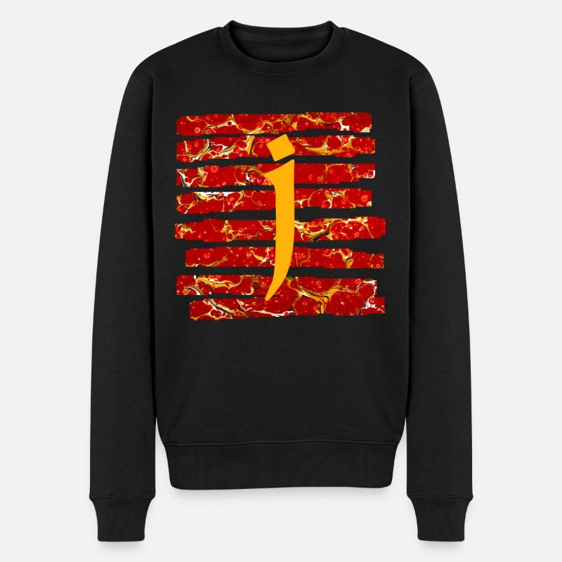 Stripes E 232 J - Men's Premium Organic Jumper - black