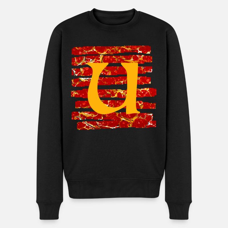 Stripes E 232 U - Men's Premium Organic Jumper - black