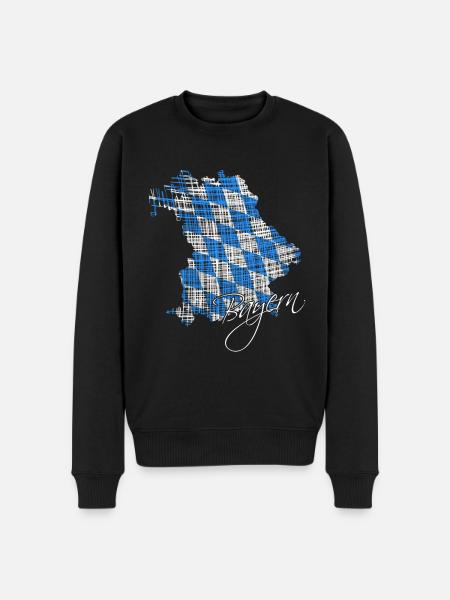 Bayern, Bavaria, Oberbayern - Männer Premium Bio Pullover - Schwarz