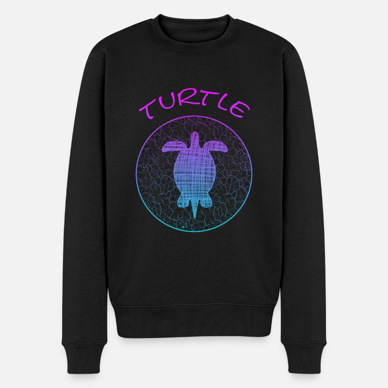 Turtle - Männer Premium Bio Pullover - Schwarz