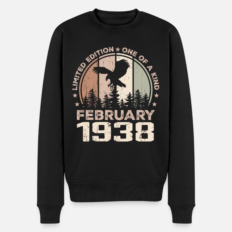 Unvergleichlich seit Februar 1938, 86. Jahrestag - Männer Premium Bio Pullover - Schwarz