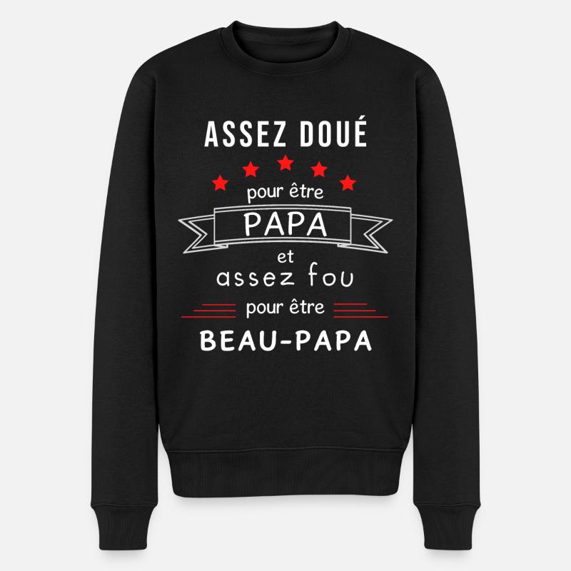 Cadeau beau papa - Pull Premium bio Homme - noir