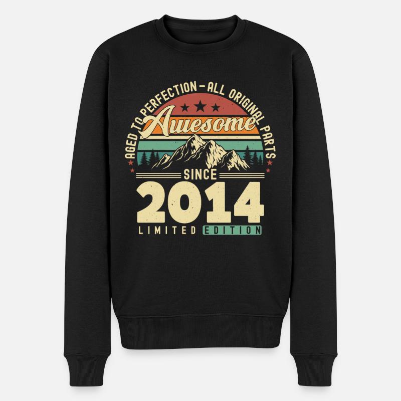 Großartig seit 2014 - Männer Premium Bio Pullover - Schwarz