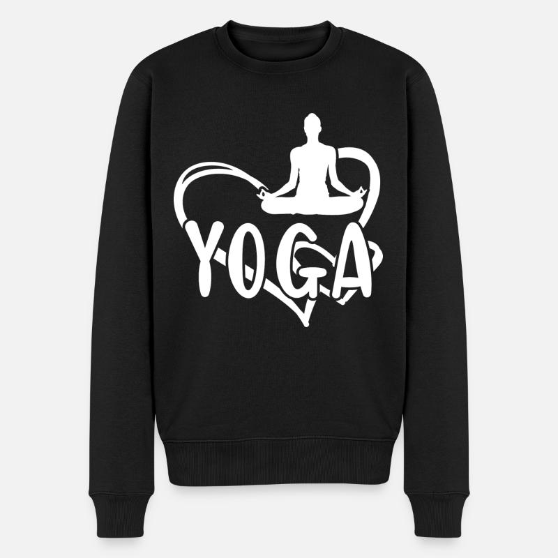 Yogi Yoga du Cœur - Pull Premium bio Homme - noir