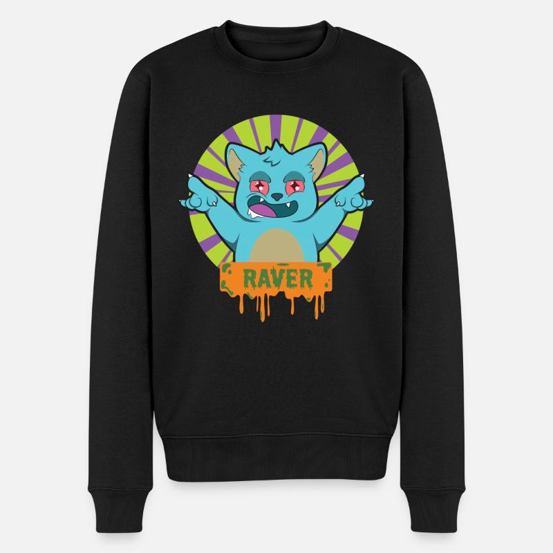 RAVER Chat - Pull Premium bio Homme - noir
