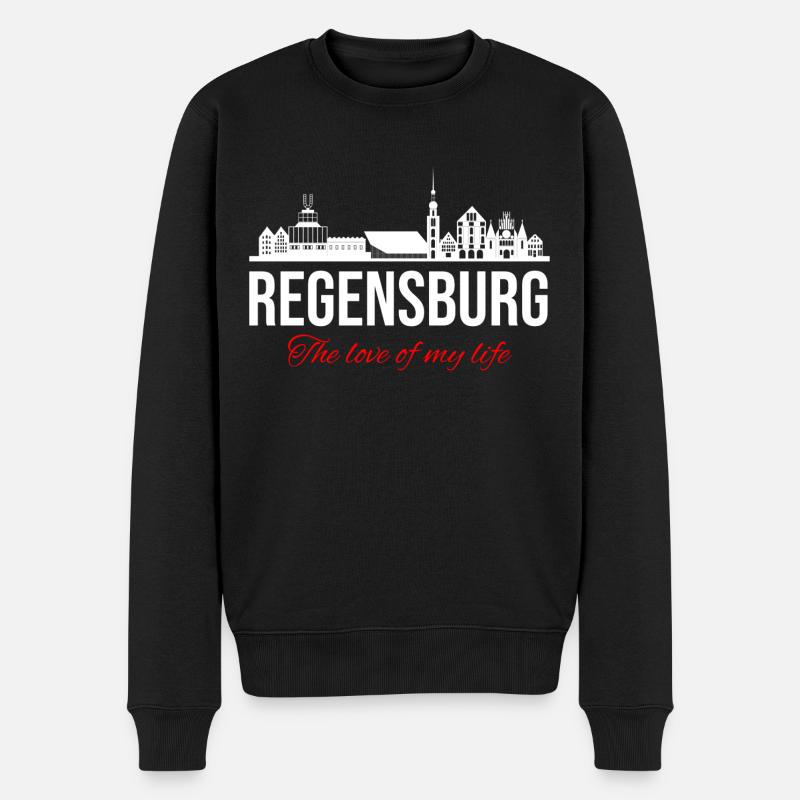 Regensburg Meine Stadt Bayern Regensburger - Männer Premium Bio Pullover - Schwarz