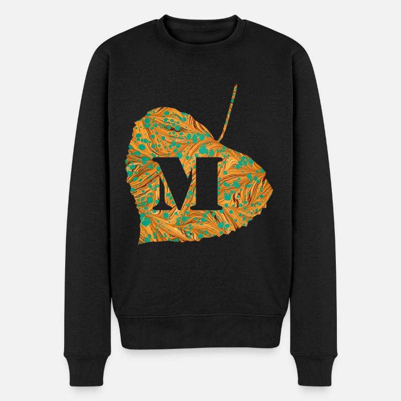 Feuille E 95 m - Pull Premium bio Homme - noir