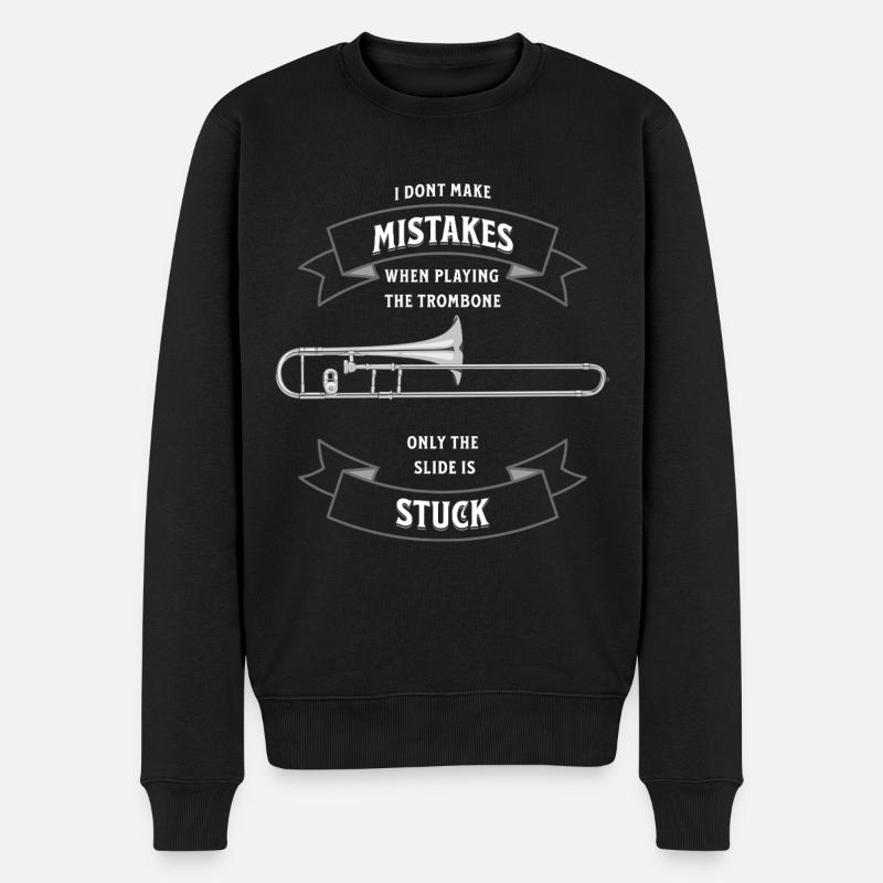 I don`t make mistakes when playing the Trombone - Männer Premium Bio Pullover - Schwarz