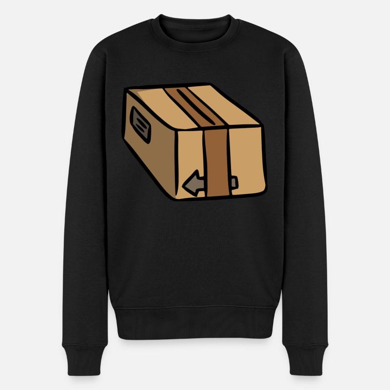 Paket Package paquet - Männer Premium Bio Pullover - Schwarz